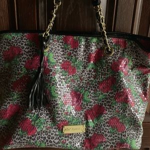 Betsey Johnson sequin tote